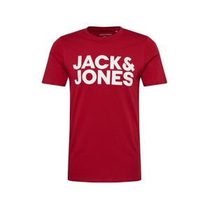 JACK & JONES Tričko  tmavě červená