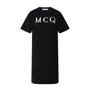 McQ Alexander McQueen Šaty  černá / bílá