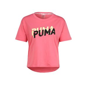 PUMA Funkční tričko  černá / žlutá / pink