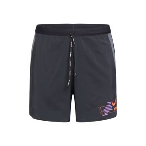 NIKE Sportovní kalhoty 'Flex Stride'  černá / šedý melír / fialová / oranžově červená