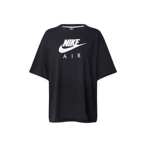 Nike Sportswear Tričko 'W NSW AIR TOP SS BF'  bílá / černá