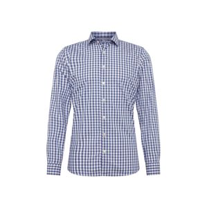 OLYMP Košile 'Level 5 Smart Business Check'  modrá / bílá