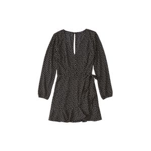 Abercrombie & Fitch Letní šaty 'XM19-WRAP LACE PIECED PRINT DRESS 2CC'  černá