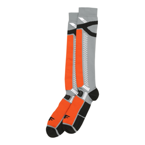 4F Sportovní ponožky  černá / bílá / oranžová / šedá
