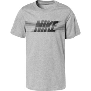 Nike Sportswear Tričko  černá / šedý melír