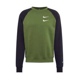 Nike Sportswear Mikina 'M NSW SWOOSH CREW BB'  černá / zelená