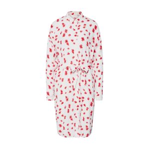MOSS COPENHAGEN Košilové šaty 'Mosa Genni'  červená / bílá