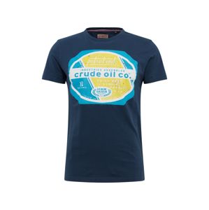 Petrol Industries Tričko  žlutá / tmavě modrá / nebeská modř / bílá