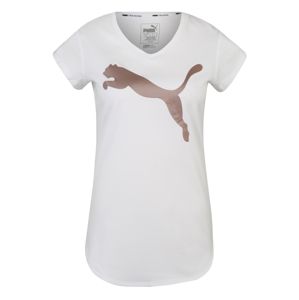 PUMA Tričko 'Heather Cat'  bílá / zlatá