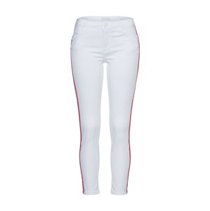 Rich & Royal Džíny 'Midi - Stripe White - Jean'  červená / bílá