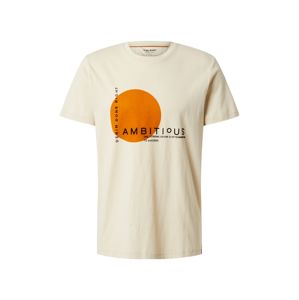 BLEND Tričko 'Tee Ambitious'  oranžová / černá / béžová
