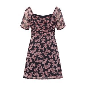 Missguided Letní šaty  růžová / černá