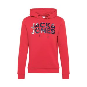 JACK & JONES Mikina 'Splash'  červená / tmavě modrá / bílá