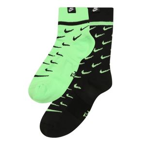 Nike Sportswear Ponožky  černá / svítivě zelená