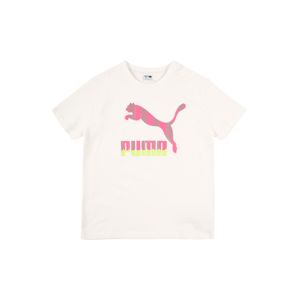 PUMA Funkční tričko  bílá / pink / šedobéžová / svítivě zelená