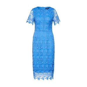 Missguided Koktejlové šaty 'Crochet Open Back'  modrá