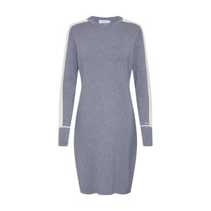 Calvin Klein Šaty 'LS KNITTED SWEATER DRESS'  šedá
